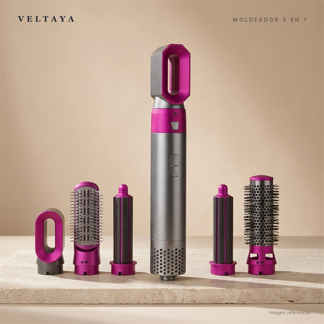 Moldeador de pelo 5 en 1 Veltaya con sus 5 cabezales